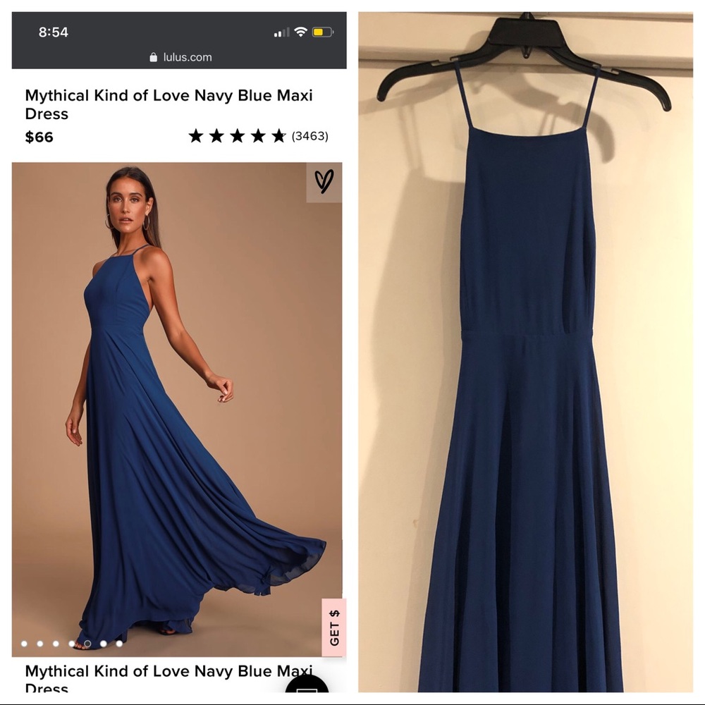 LuLus Long Blue Dress